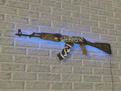 Wasteland Rebel AK 47 RGB Decor Greencade