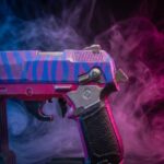 Death and Taxes Pistol Cyberpunk 2077 replica prop Greencade