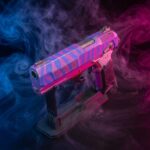 Death and Taxes Pistol Cyberpunk 2077 replica prop Greencade