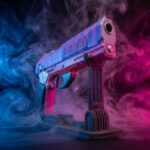 Death and Taxes Pistol Cyberpunk 2077 replica prop Greencade