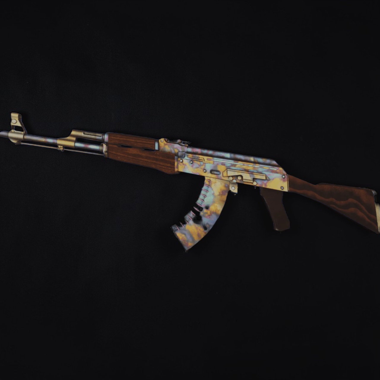 Greencade's Case Hardened AK-47 RGB wall piece