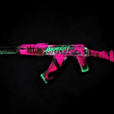 Neon Revolution AK 47 RGB Decor Greencade
