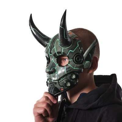 Cyberpunk Oni Mask Replica Prop Cosplay Greencade