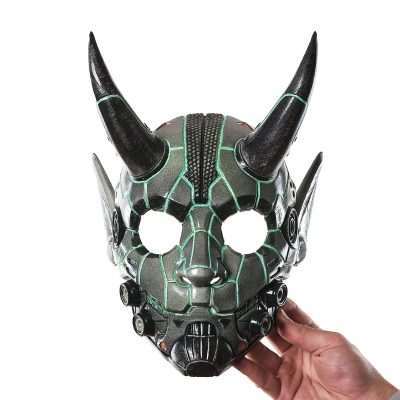 Cyberpunk Oni Mask Replica Prop Cosplay Greencade