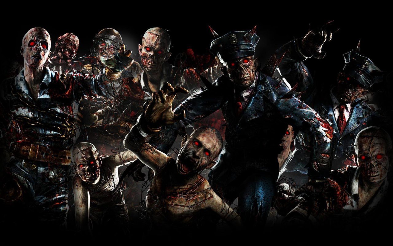 Call of Duty Nazi zombies in a horde