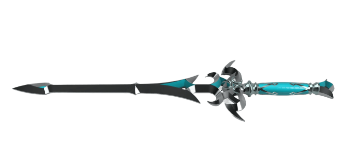 Zora Sword from the legend of zelda 3d printed replica - greencade