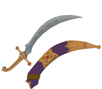 Moonlight Scimitar 3d printed replica from the legend of zelda