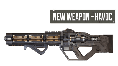 Havoc Rifle 3d printed replica from apex legends