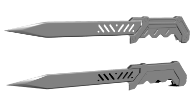 Ballistic Knife 3D printed replica from Call of Duty