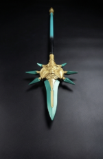 Primordial Jade Winged-Spear Staff – Genshin Impact Replica Prop Greencade