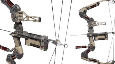 Bocek Compound Bow 3d printed replica frm apex legends by greencade