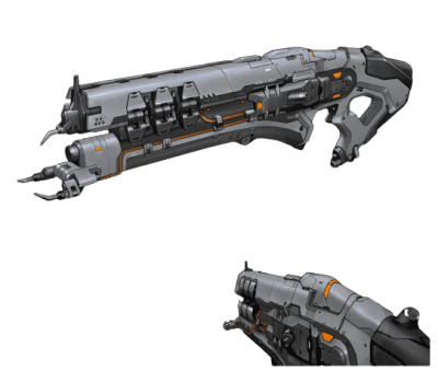 Lightning Gun from Doom3d printed replica prop