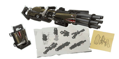 fortnite Minigun 3d printed replica by greencade