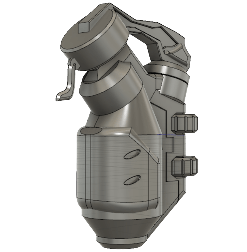 doom frag grenade 3d printed replica by greencade