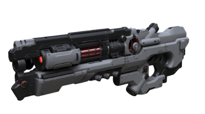 Static Rifle 3d printed replica from doom by greencade