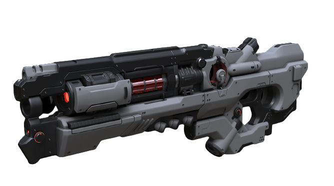 Static Rifle 3d printed replica from doom by greencade