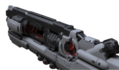 Static Rifle 3d printed replica from doom by greencade