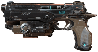 Mark V Pistol from doom 3d printed replica