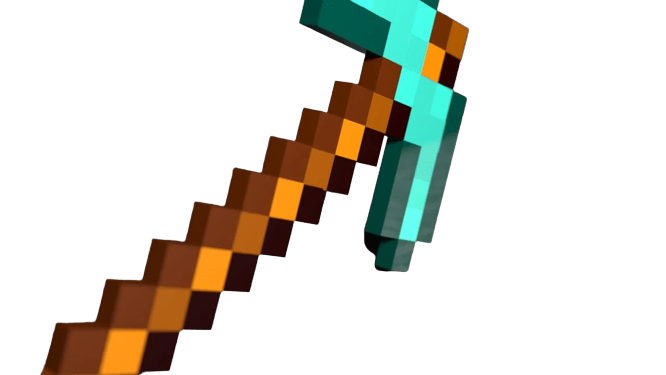 Minecraft pickaxe 3d printed replica by now