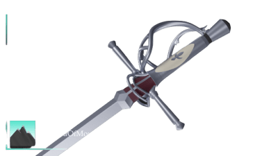 final fantasy RAPIER 3D PRINTED REPLICA BY GREENCADE