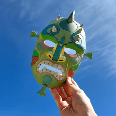 3d printed Drahmin’s Mask – Mortal Kombat replica by greencade