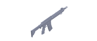 3d printed rust LR-300 Assault Rifle by greecade