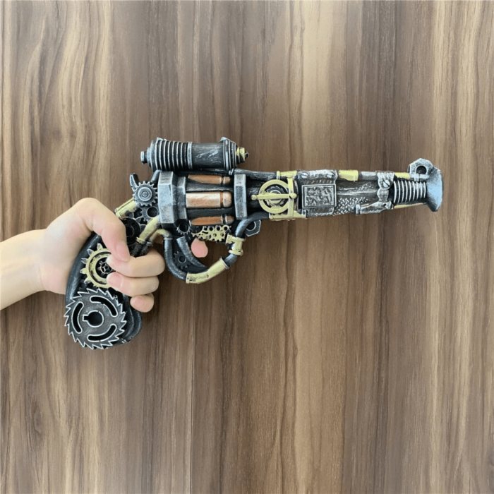 3d printed prop replica of the Steampunk Revolver Gun Prop