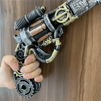 3d printed prop replica of the Steampunk Revolver Gun Prop