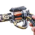 Revolver Gun Replica Prop Steampunk Cosplay Greencade