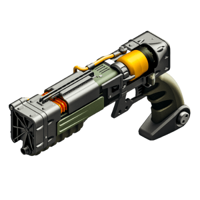 3d printed replica of the laser pistol from Fallout