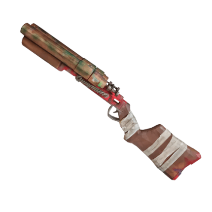 Double Barrel Shotgun replica from rust