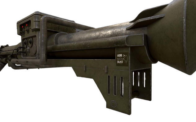 3d printed replica by greencade of the fallout rocket launcher