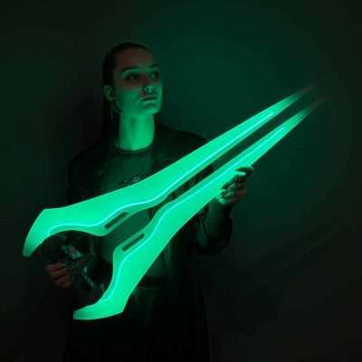 Halo Energy Sword LED with Rgb Lights Halo Replica Prop Greencade