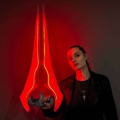 Halo Energy Sword LED with Rgb Lights Halo Replica Prop Greencade