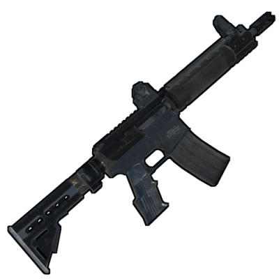 3d printed rust LR-300 Assault Rifle by greecade