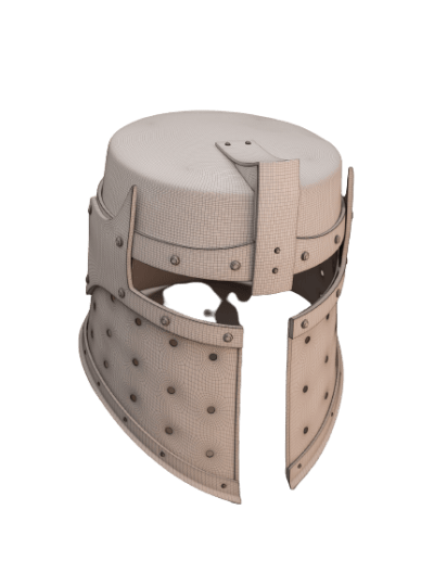 3D printed replica by greencade of the Helm of Iron Will from Dota 2
