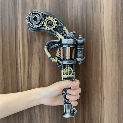 3d printed prop replica of the Steampunk Revolver Gun Prop