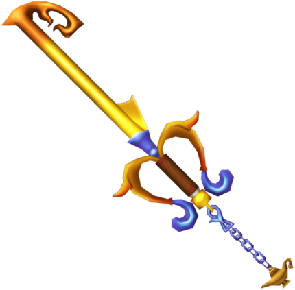 Dive into the magical realms of Kingdom Hearts with the Three Wishes Keyblade replica from Greencade.