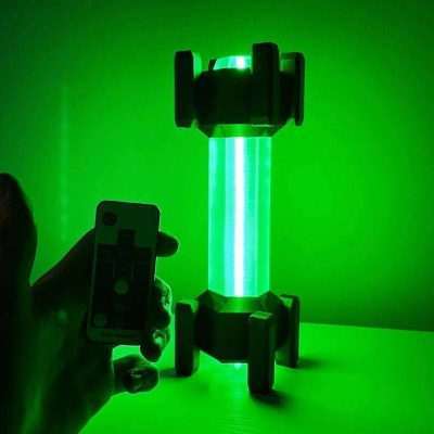High-Intensity Flare RGB Deep Rock Galactic Lamp Prop Replica Gift Gaming Setup Accessory - Greencade