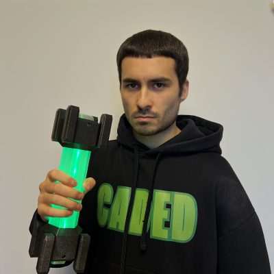 RGB Flare Replica Prop Deep Rock Galactic Lamp Cosplay Greencade