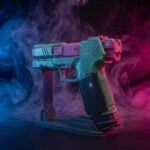 Rebecca's Pistol Pink Green Cyberpunk 2077 Replica prop Greencade