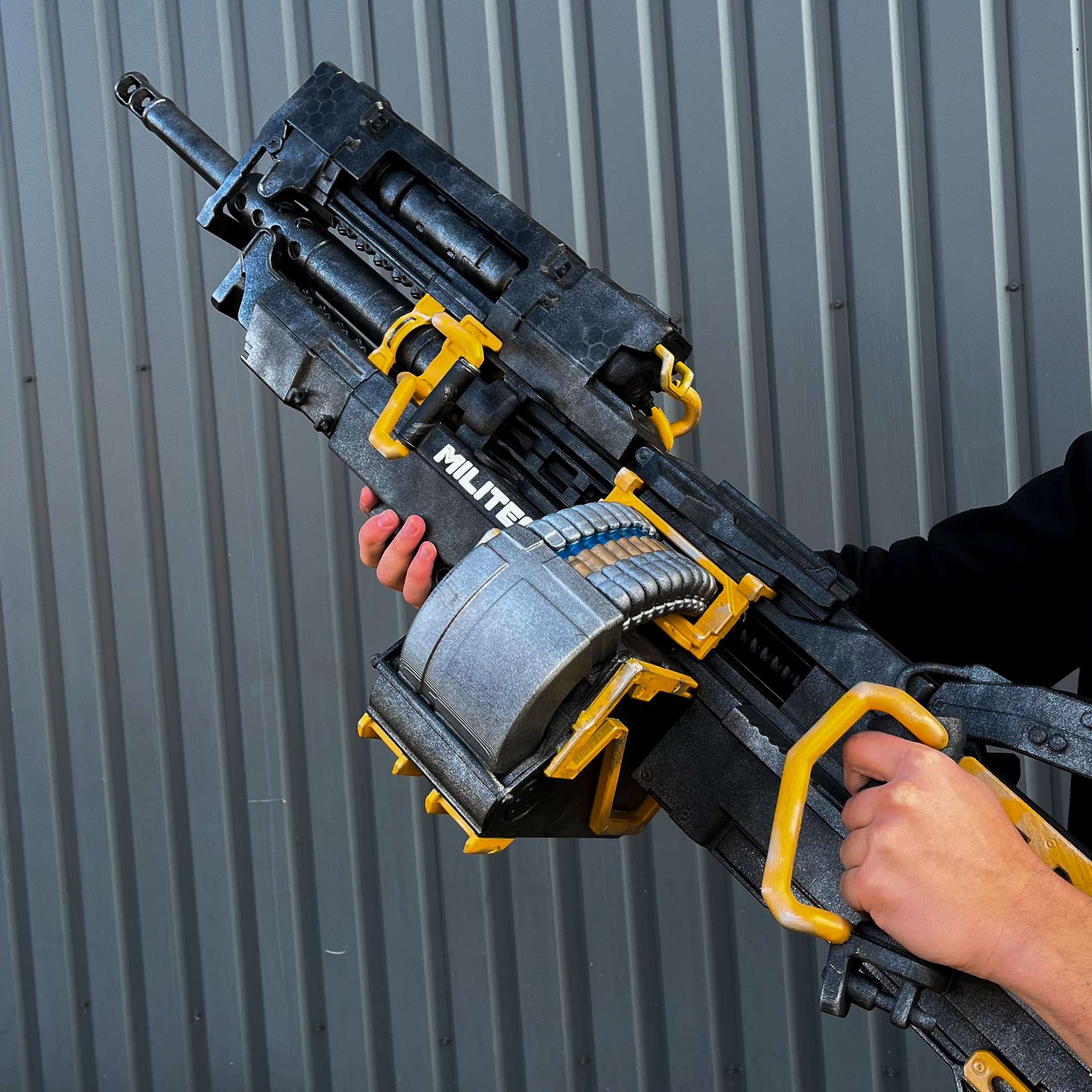 Greencade's Militech Mk. 31 HMG replica prop from Cyberpunk 2077