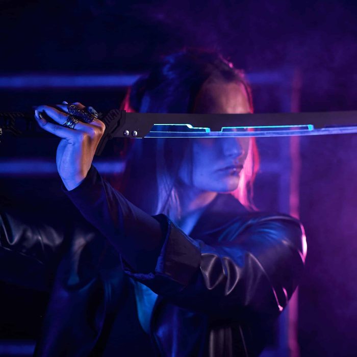 Phantom Blue LED Katana Cyberpunk 2077 Prop Replica - Greencade