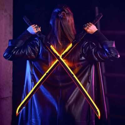 Phantom Orange LED Katana Cyberpunk 2077 Prop Replica - Greencade