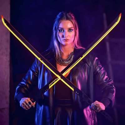 Phantom Orange LED Katana Cyberpunk 2077 Prop Replica - Greencade