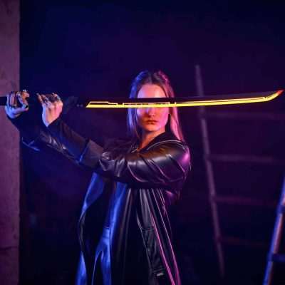 Phantom Orange LED Katana Cyberpunk 2077 Prop Replica - Greencade