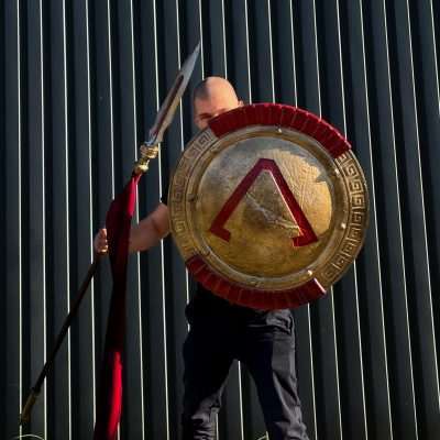 Arms of Sparta Spear and Shield God of War Replica Prop - Greencade