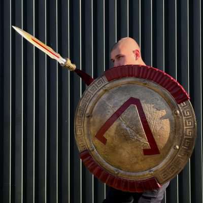 Arms of Sparta Spear and Shield God of War Replica Prop - Greencade