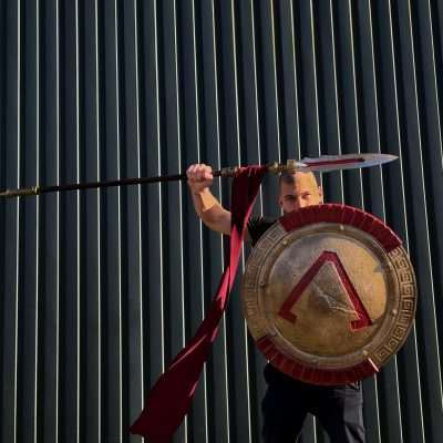 Arms of Sparta Spear and Shield God of War Replica Prop - Greencade