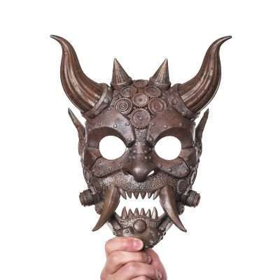 Steampunk Oni Mask Replica Prop Cosplay Greencade
